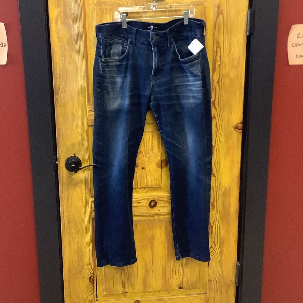 7 For All Mankind Dark Blue Slim Jeans